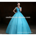 2017 blue dress floor length wedding dress laced diamond decoration new style wedding dress wholesale